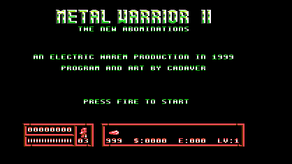 Metal Warrior 2 Preview Title Screen